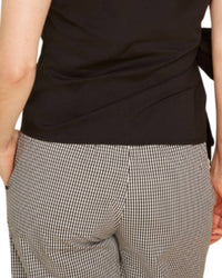 Renuar Wide Leg Cropped Pant in grey - women's pants - detail view