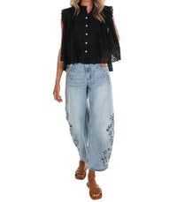 Eesome - Women's Worn To Wander Floral Eyelet Lace Top