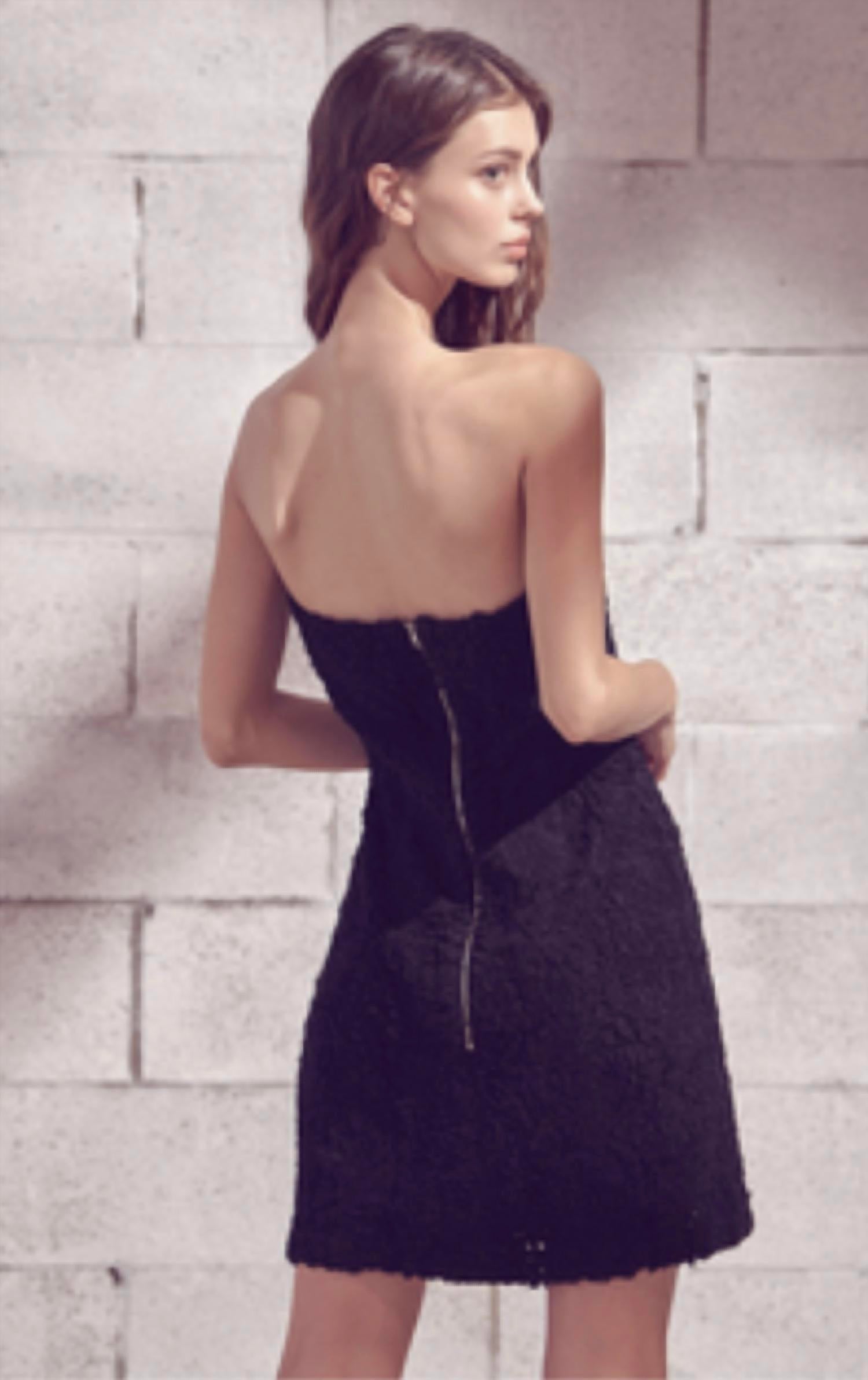 STORIA Flowered Mini Dress in 3d black in black - women's dress - alternate view
