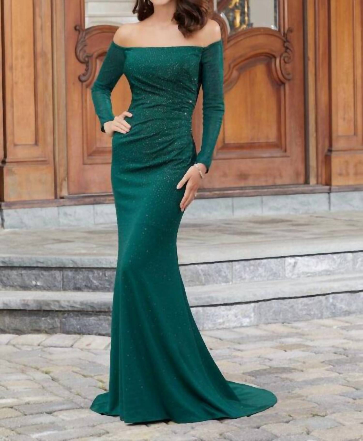 Mgny - Long Sleeve Embellished Dress