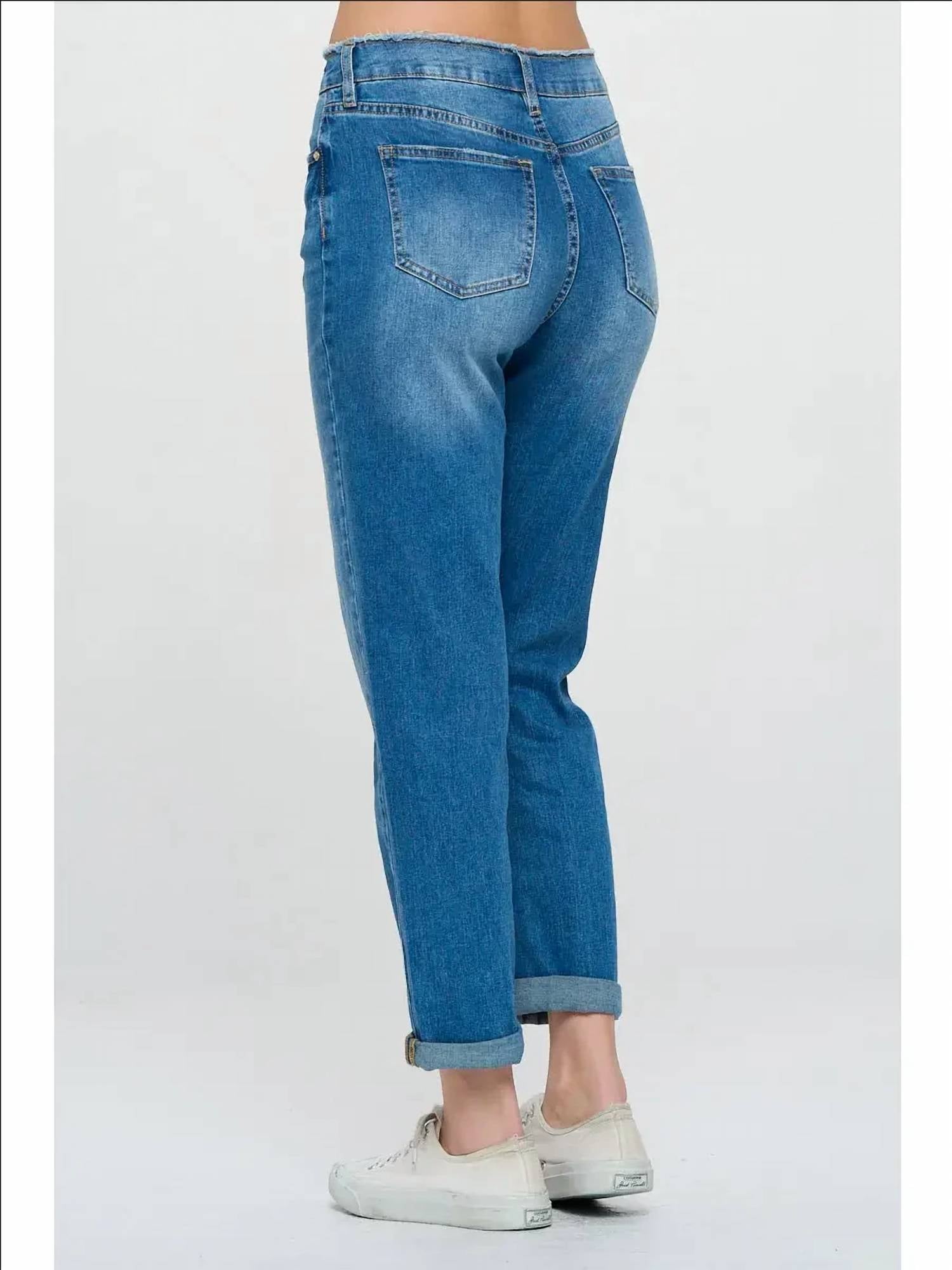 I&M Jeans - High Rise Roll Up Boyfriend Jeans