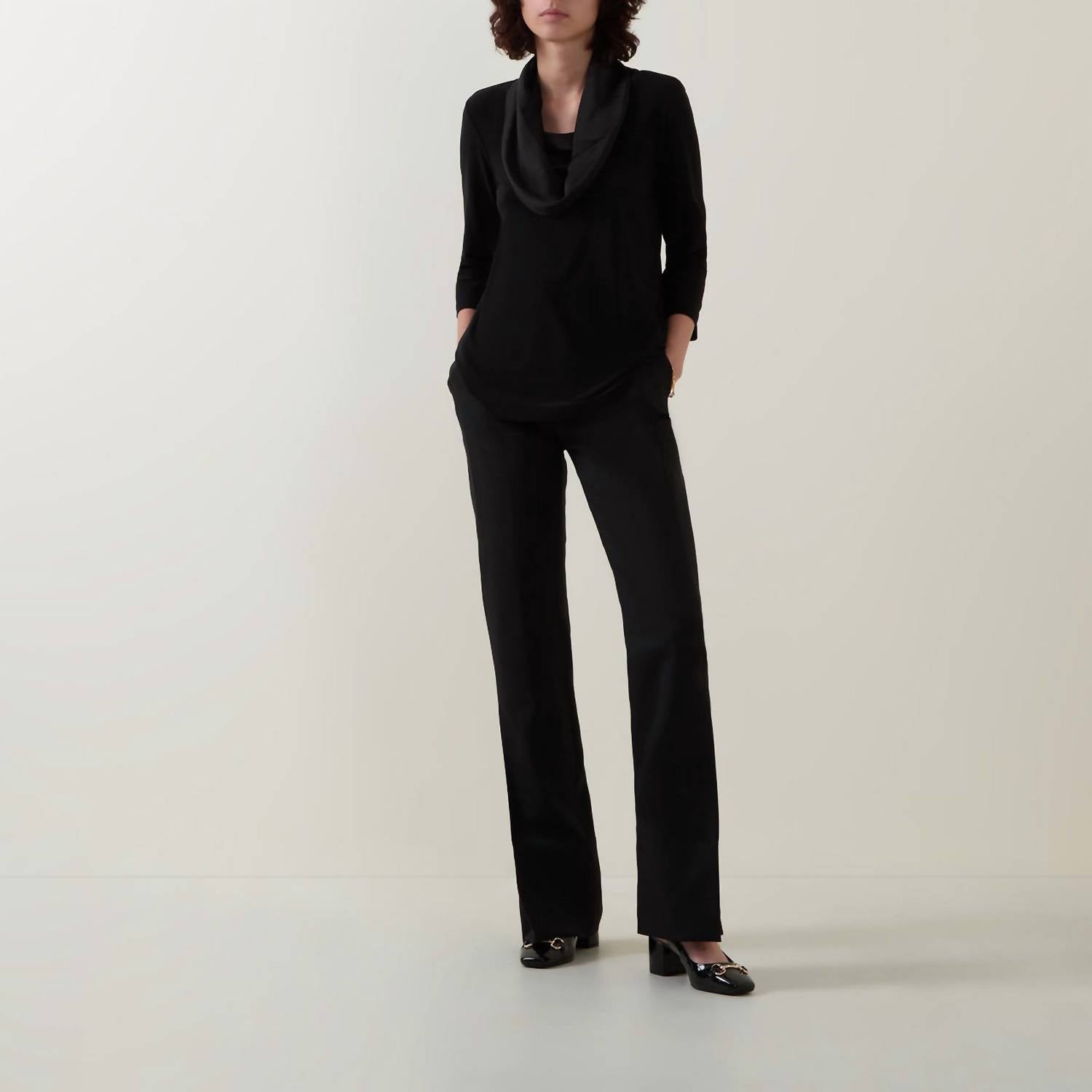 Joseph Ribkoff - Satin Cowl Long Sleeve Top
