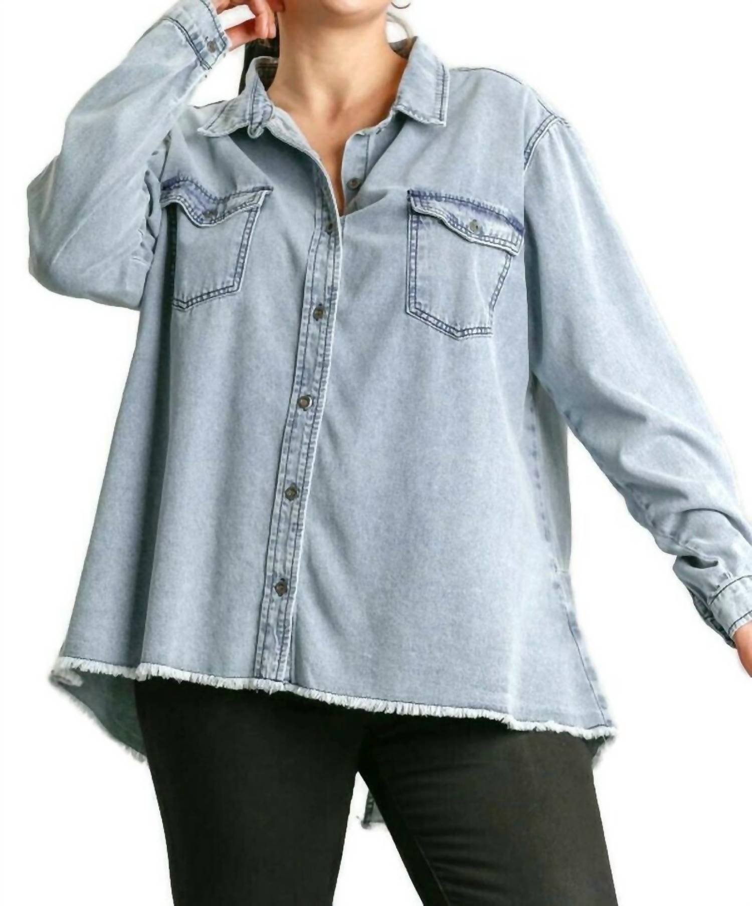Umgee - Button Down Shacket - Plus