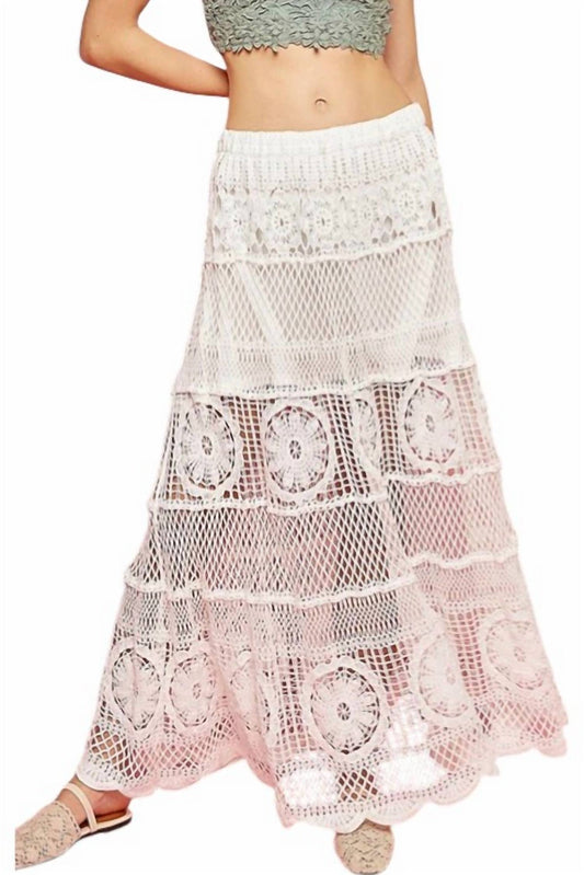 Pol - Crochet Long Flare Skirt