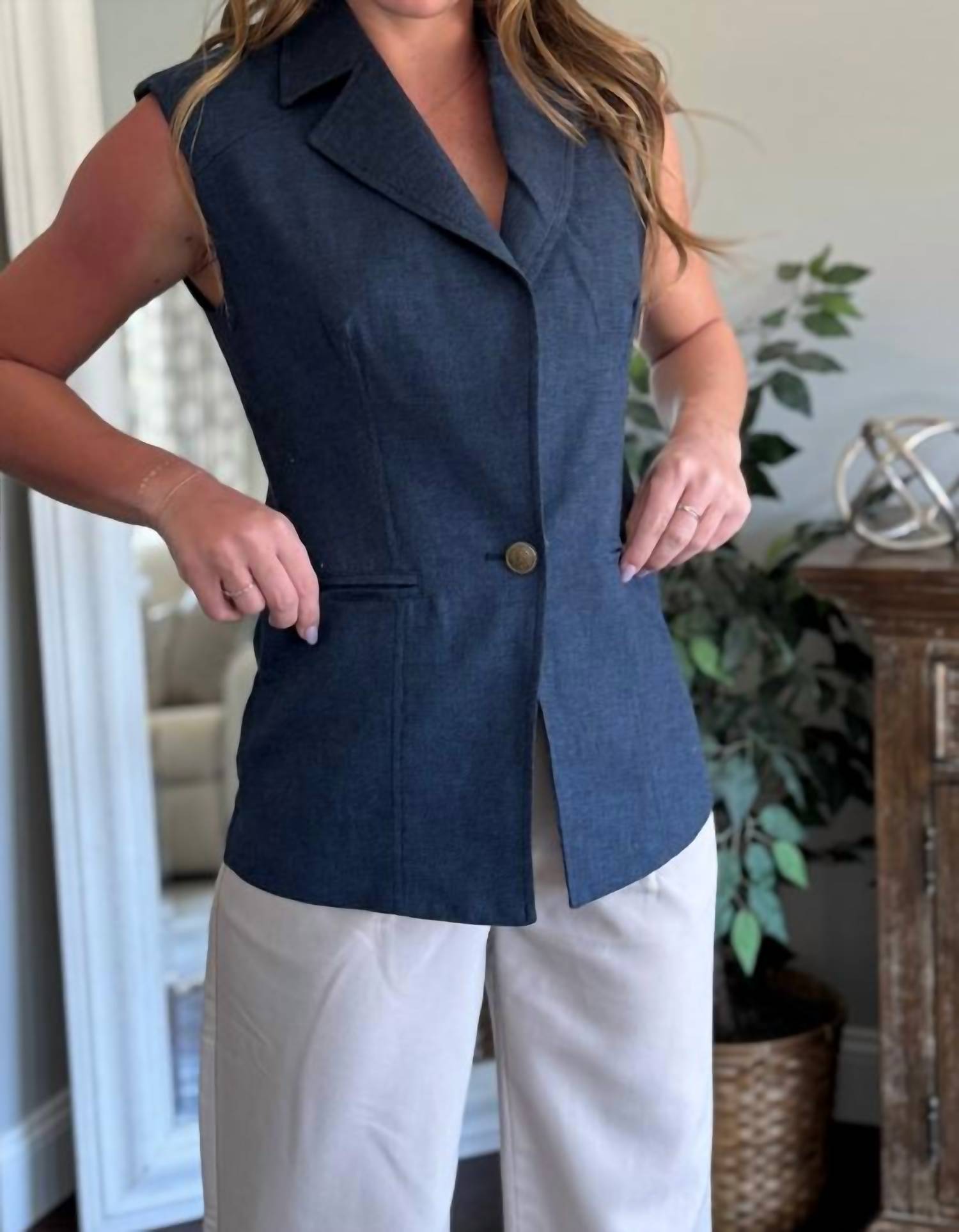 Love Token - Polly Lapel Neckline Vest