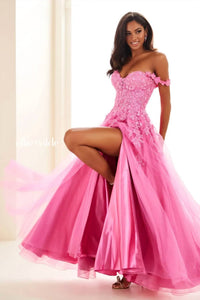 Ellie Wilde - A-line Prom Dress With Glitter