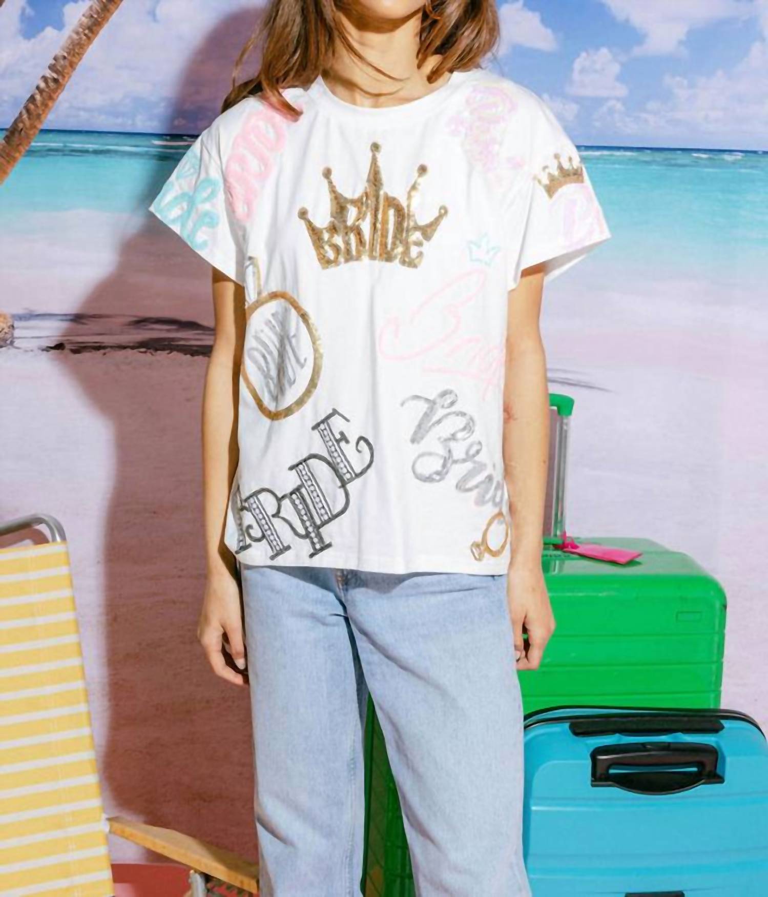 Queen Of Sparkles - Bride All Over Tee