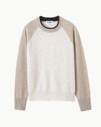 27 Miles Malibu Proctor Cashmere Pullover Sweater in coconut oatmeal espresso - women's sweater - view 6