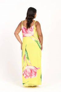 Fashion Szn Curve - Statement Floral Strappy Maxi Dress - Plus Size