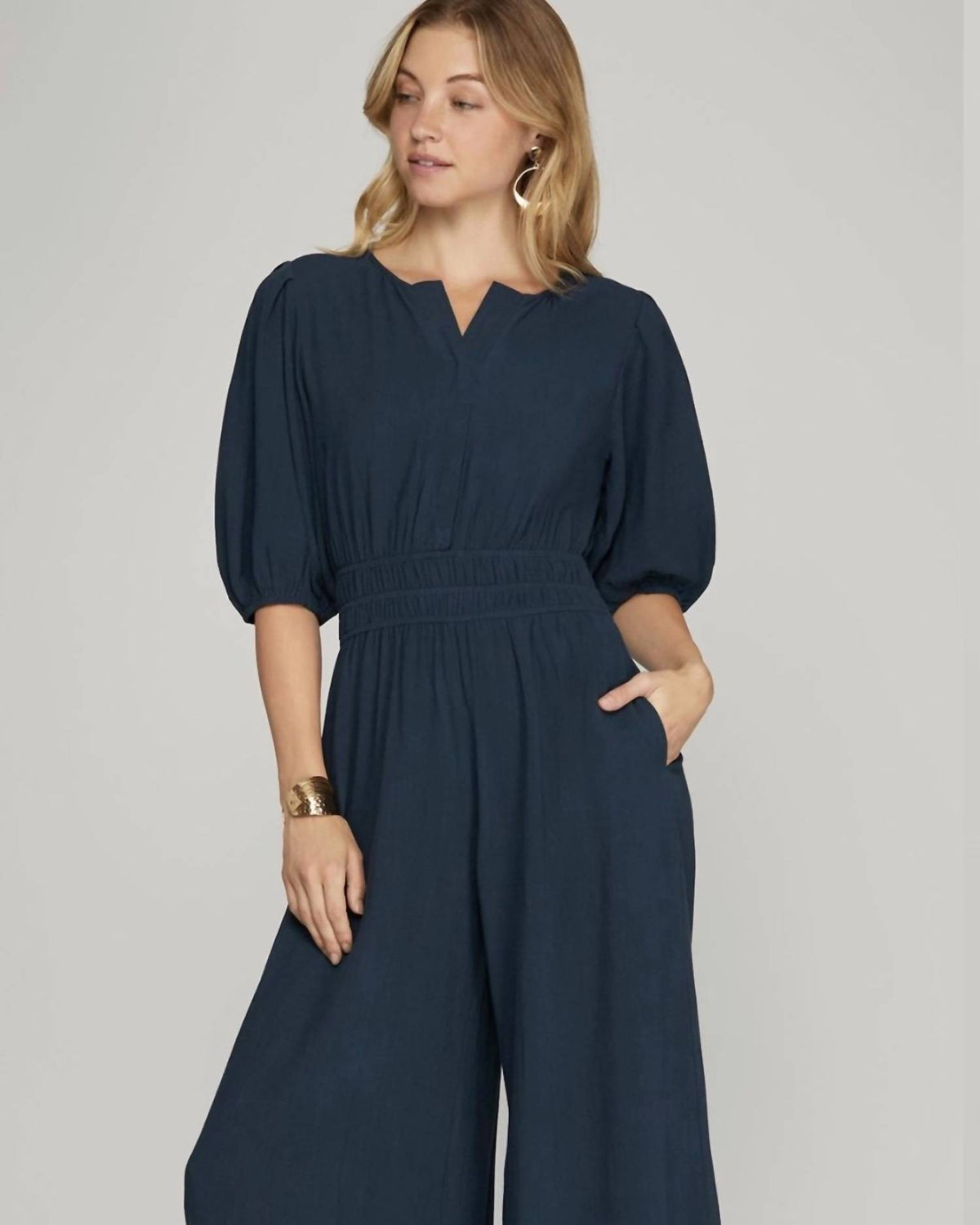 She + Sky - Wide Leg With Pocket Jumpsuit