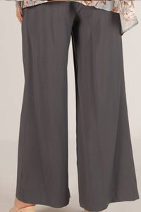 Before You Wide Leg Trousers in charcoal - women's pants - detail view