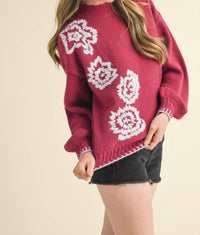 &Merci - Abigail Flower Detail Sweater
