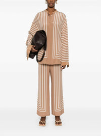 Toteme - Wide-leg Pants And Button-down Top Striped Silk-crepe Set