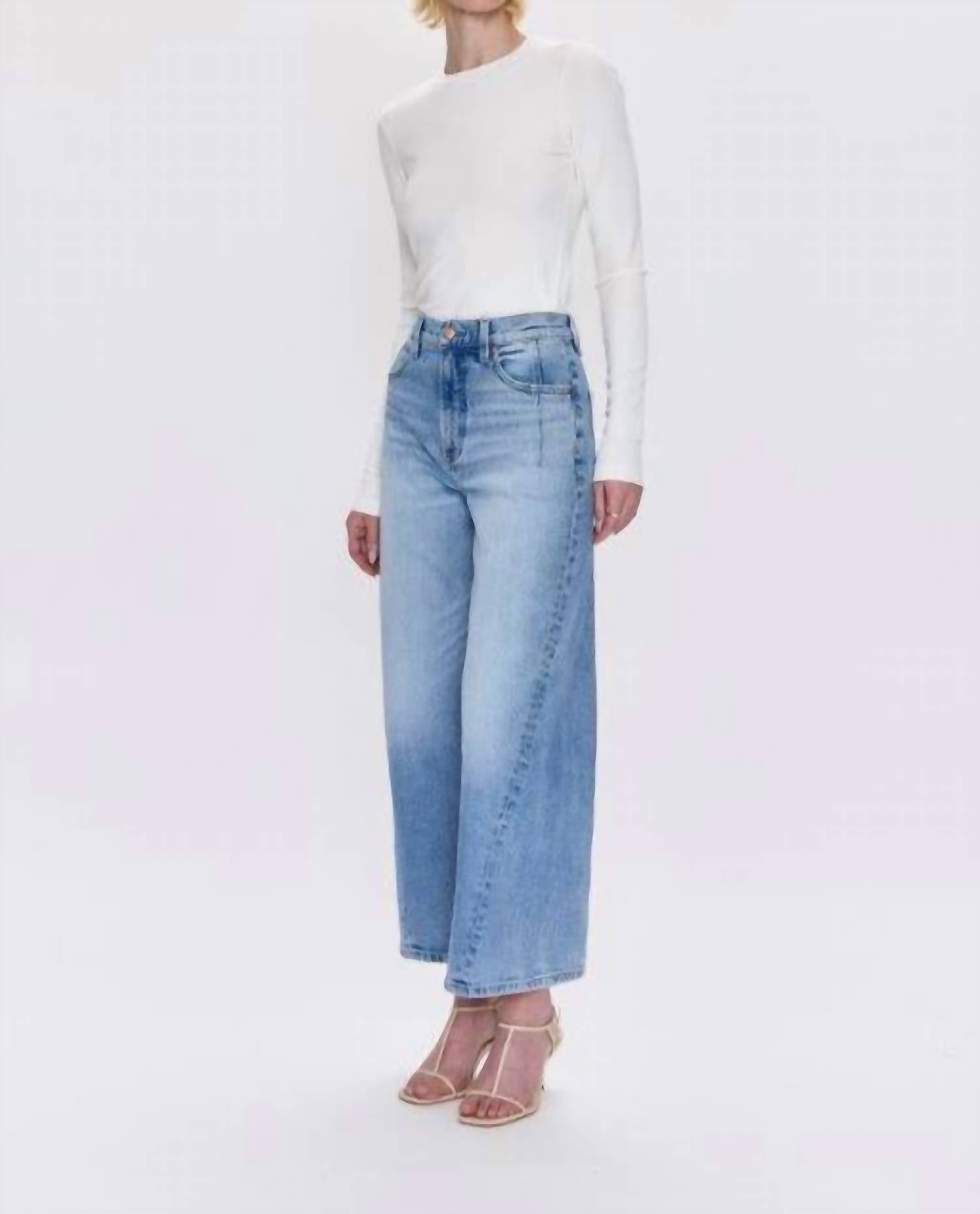 PISTOLA Kyra High Rise Bowed Ankle Jeans in terrace 1 - women's jeans - detail view