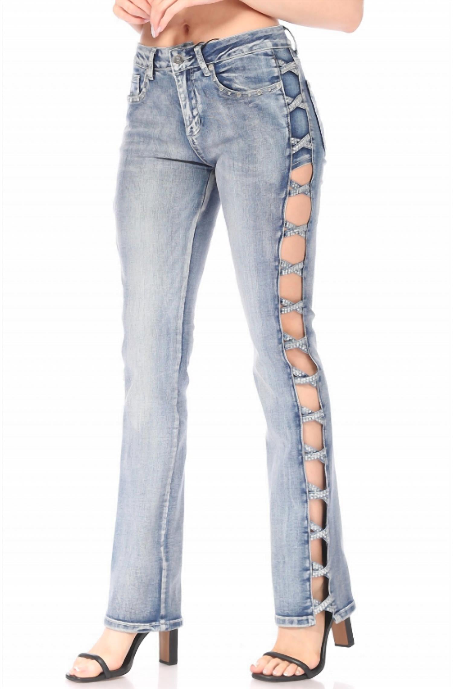 Bus Stop - Sexy Criss Cross Jeans