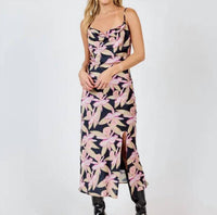 Sadie & Sage - Candlelight Cowl Neck Midi Dress With Slit