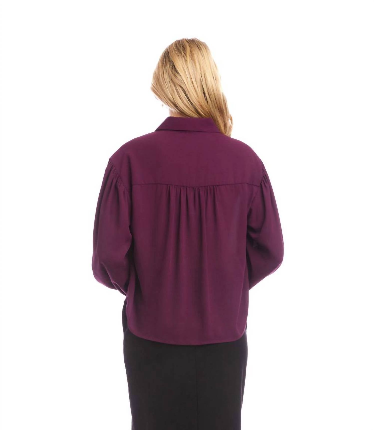 Karen Kane - Long Sleeve Dropped Shoulder Blouse