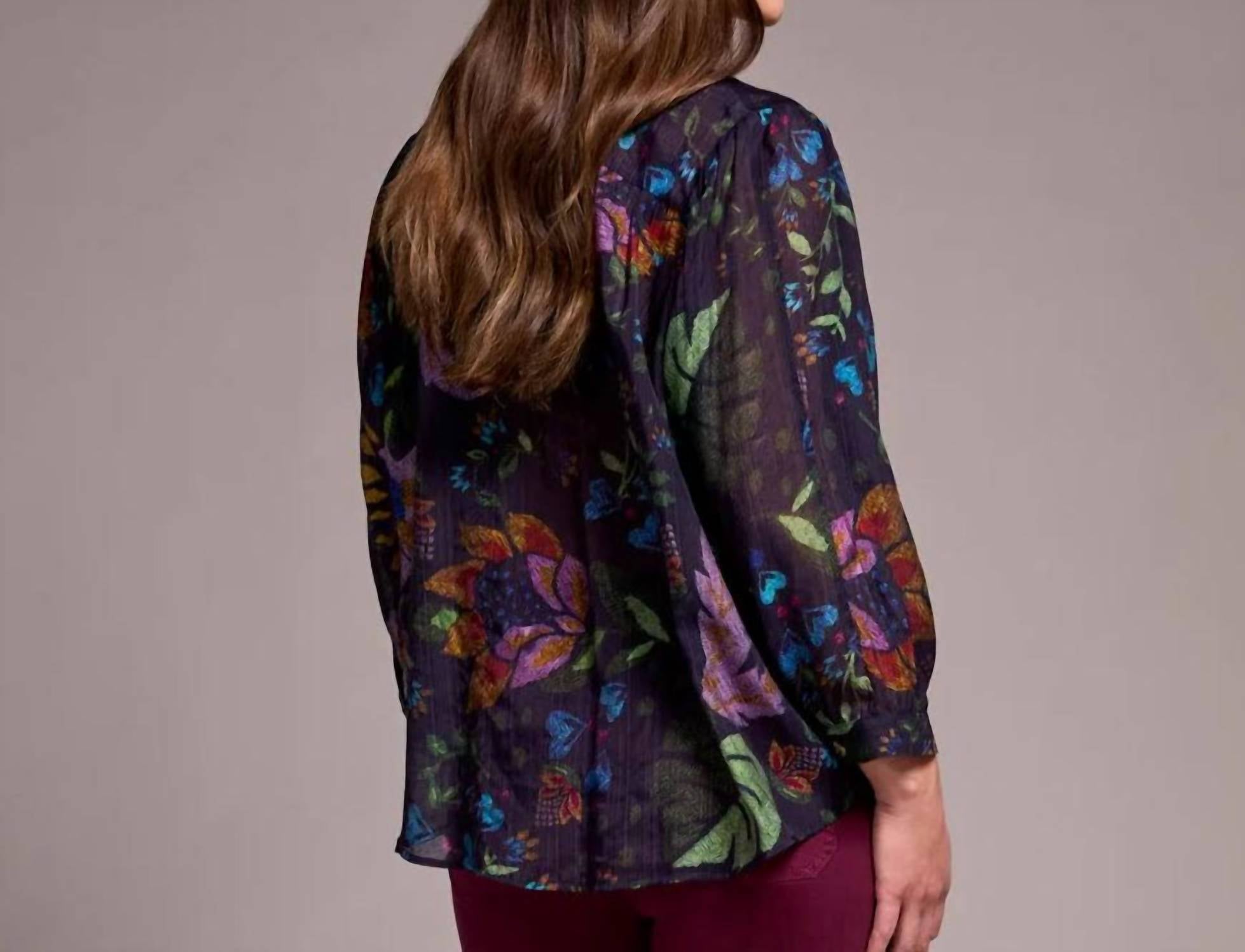 Tribal - Flowy Button Up Blouse