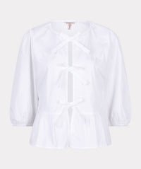 Esqualo - Bow Front Peplum Top