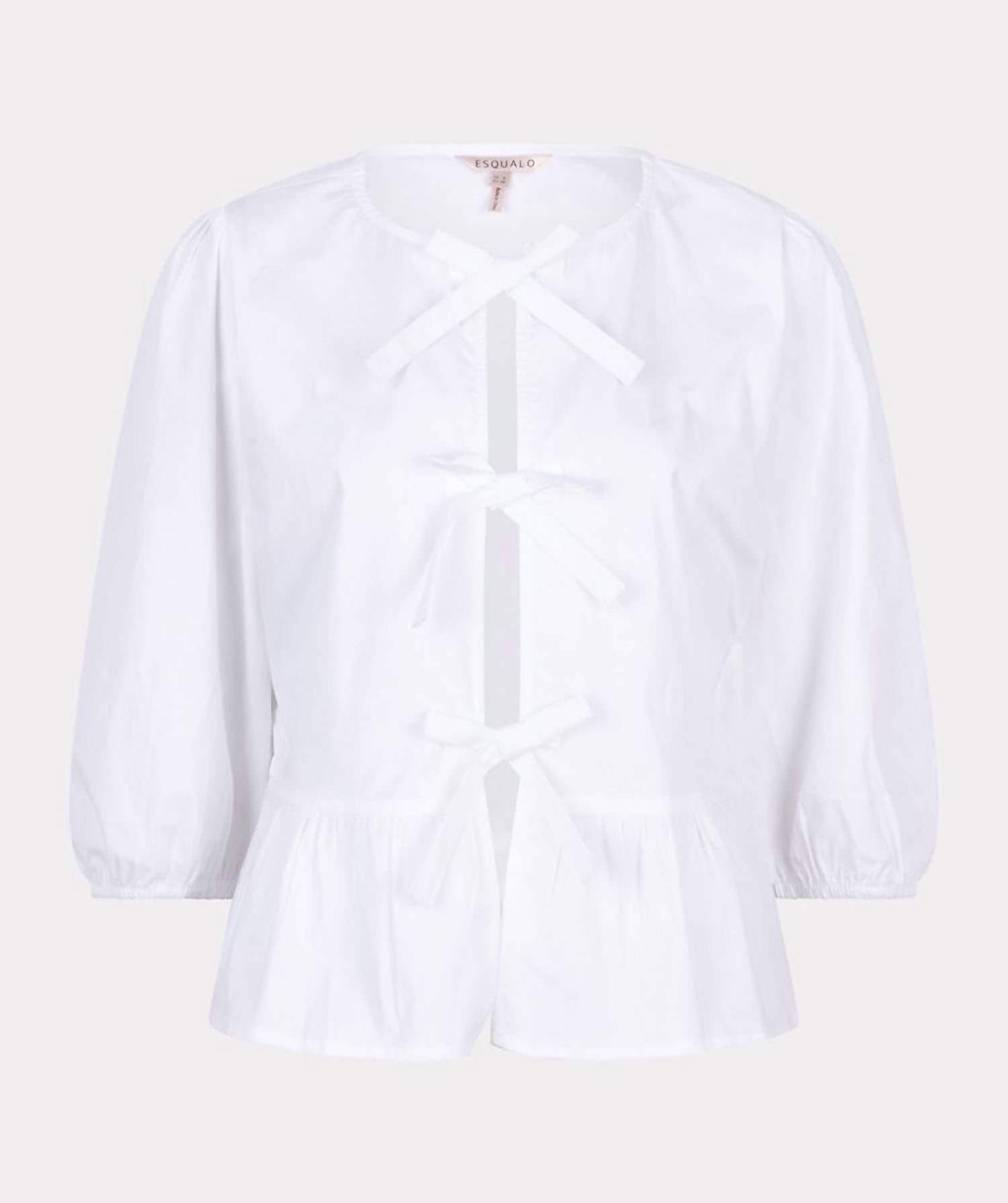 Esqualo - Bow Front Peplum Top