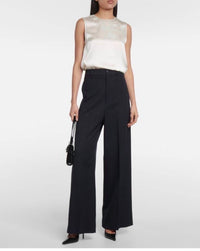 Nili Lotan - Johan Wool-blend Twill Wide-leg Pants
