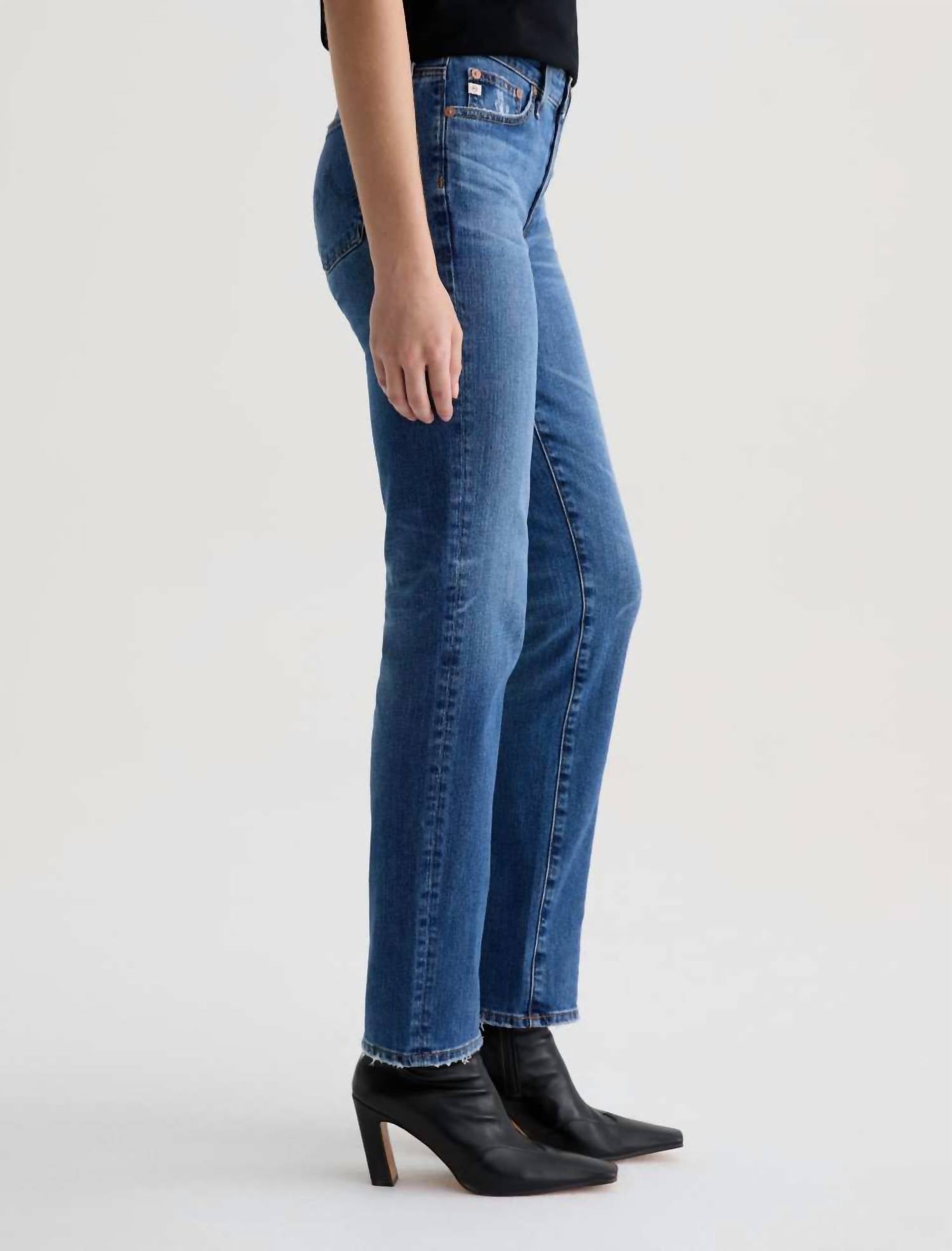 AG Jeans Sandra Low-rise Straight Jean in 15 years prague - women's jeans - detail view
