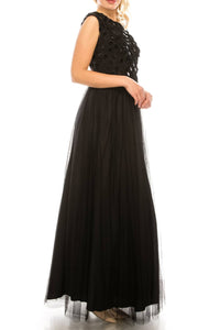 Aidan Mattox - Sleeveless Embellished Evening Dress