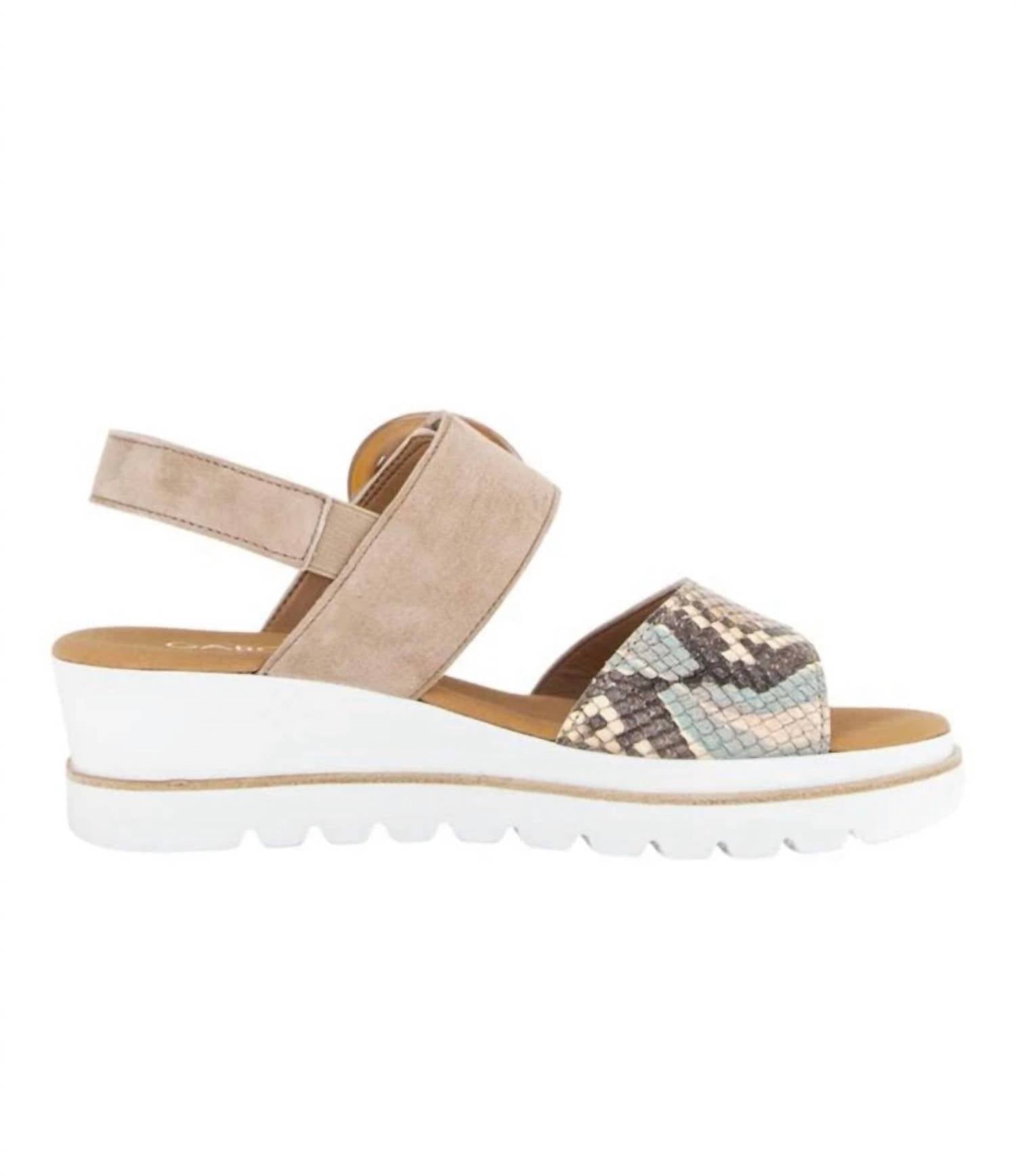 GABOR Women's Beatrix Platform Sandal in python sand - women's sandal