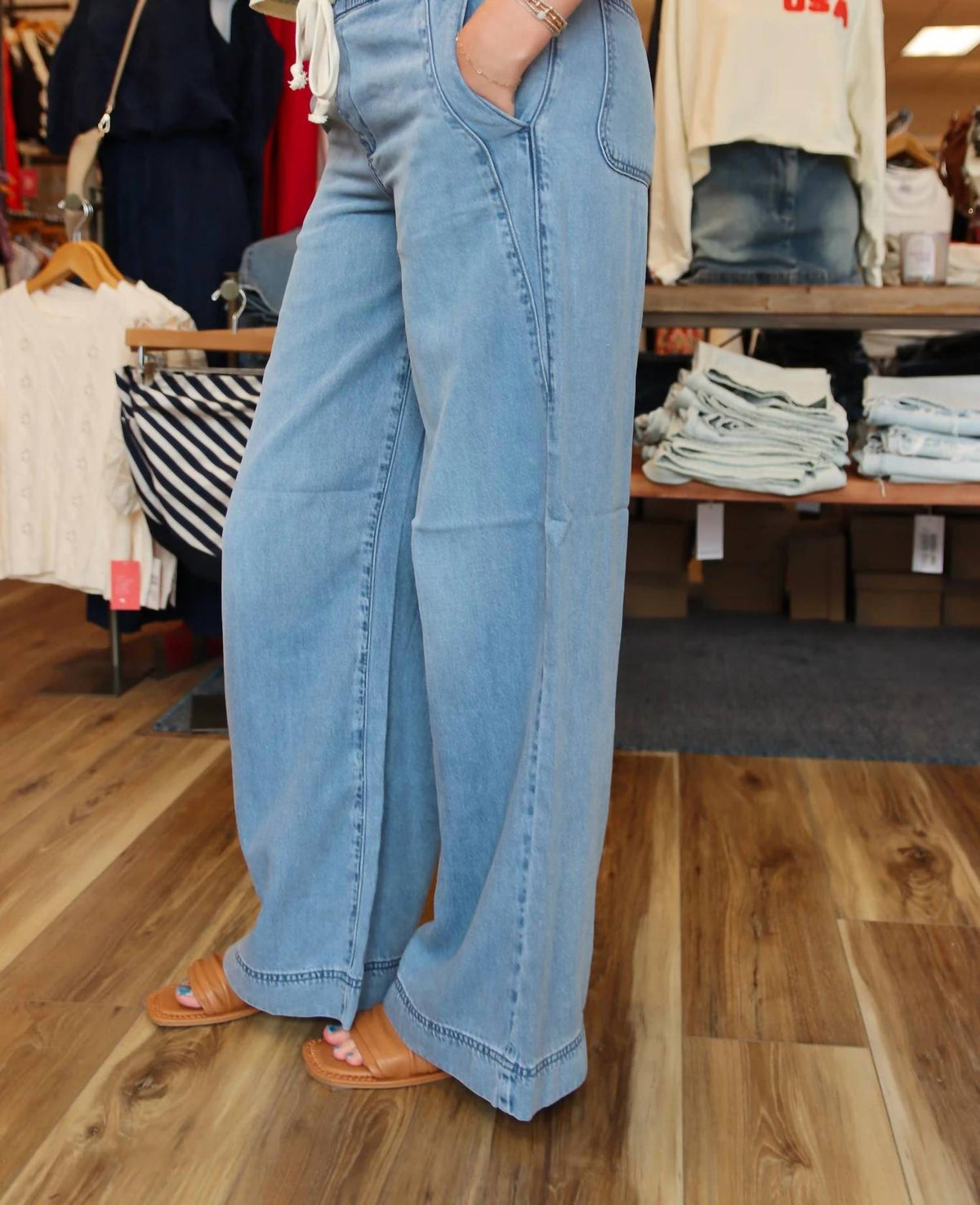 Hidden - Pull On Wide Leg Pants