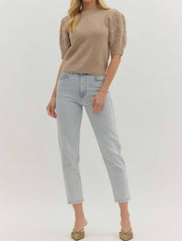 Entro - Applique Sleeve Detail Top