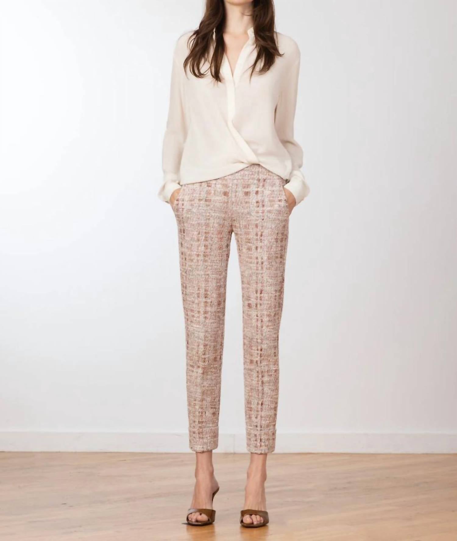 Avenue Montaigne Ben Bouclé Pant in whisper - women's pants