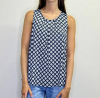 Papillon - Geo Printed Stretch Pleated Top