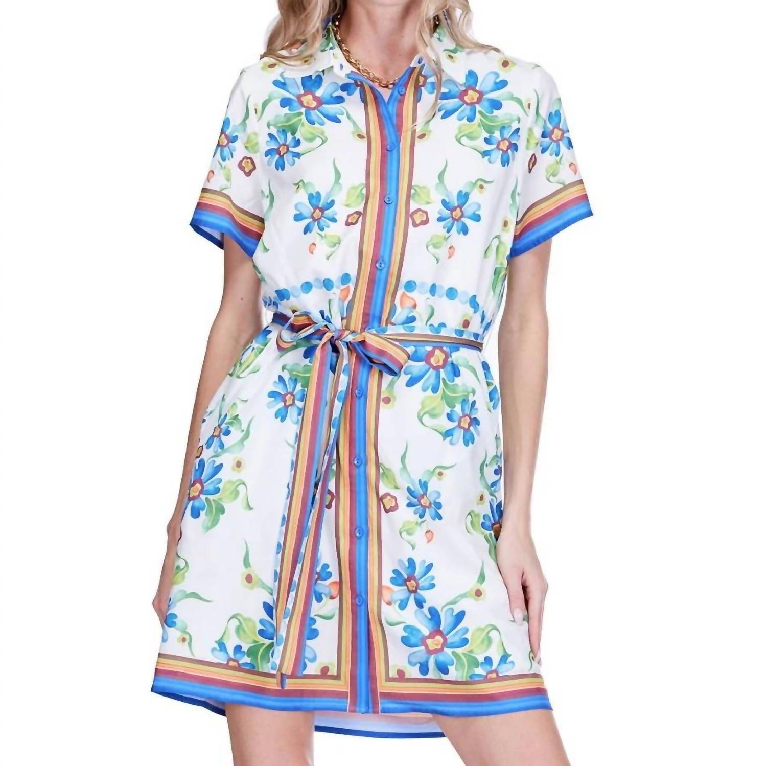 Joy Joy - Short Sleeve Shirtdress