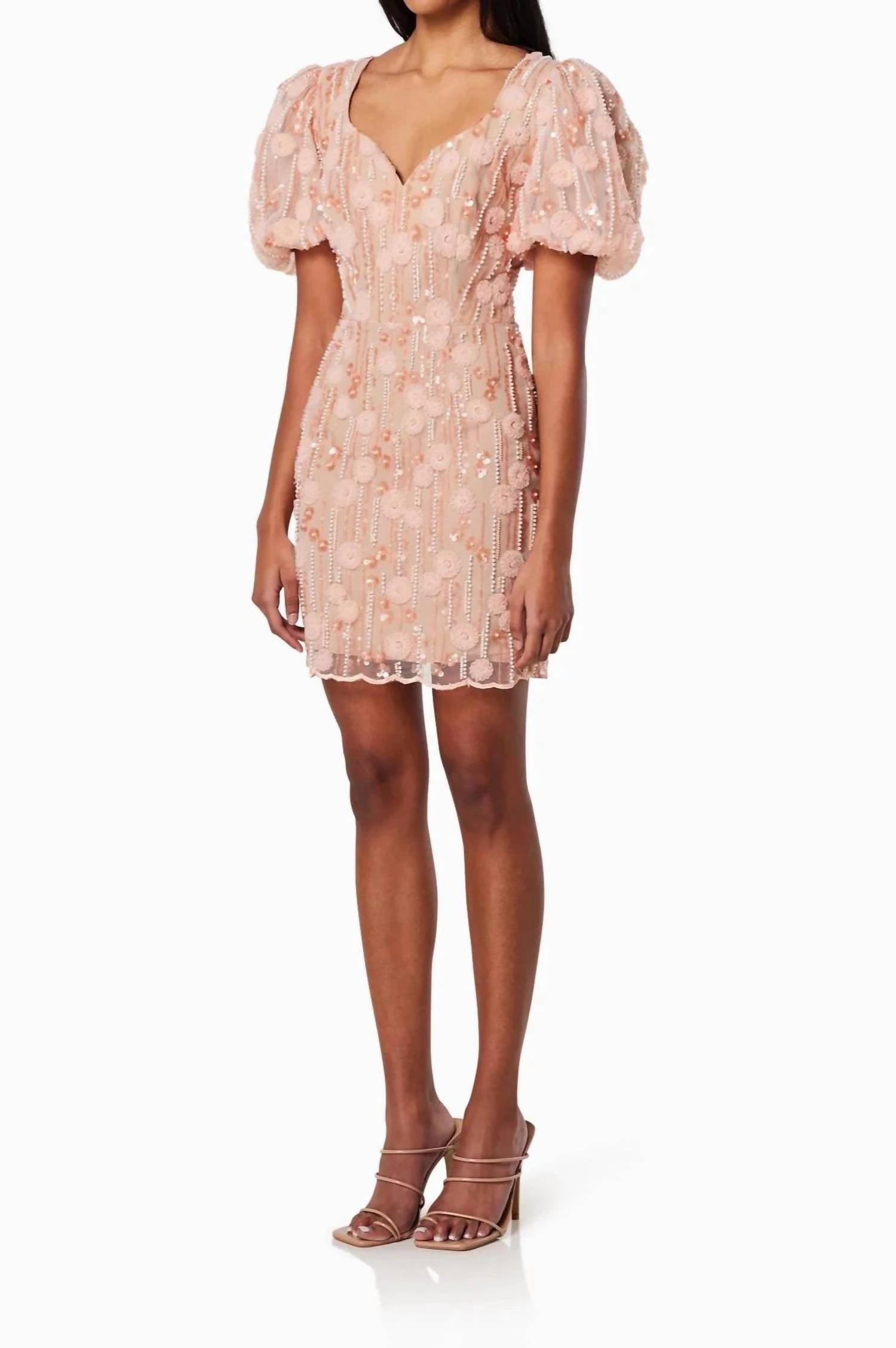 Elliatt - Arles Puff Sleeve Mini Dress