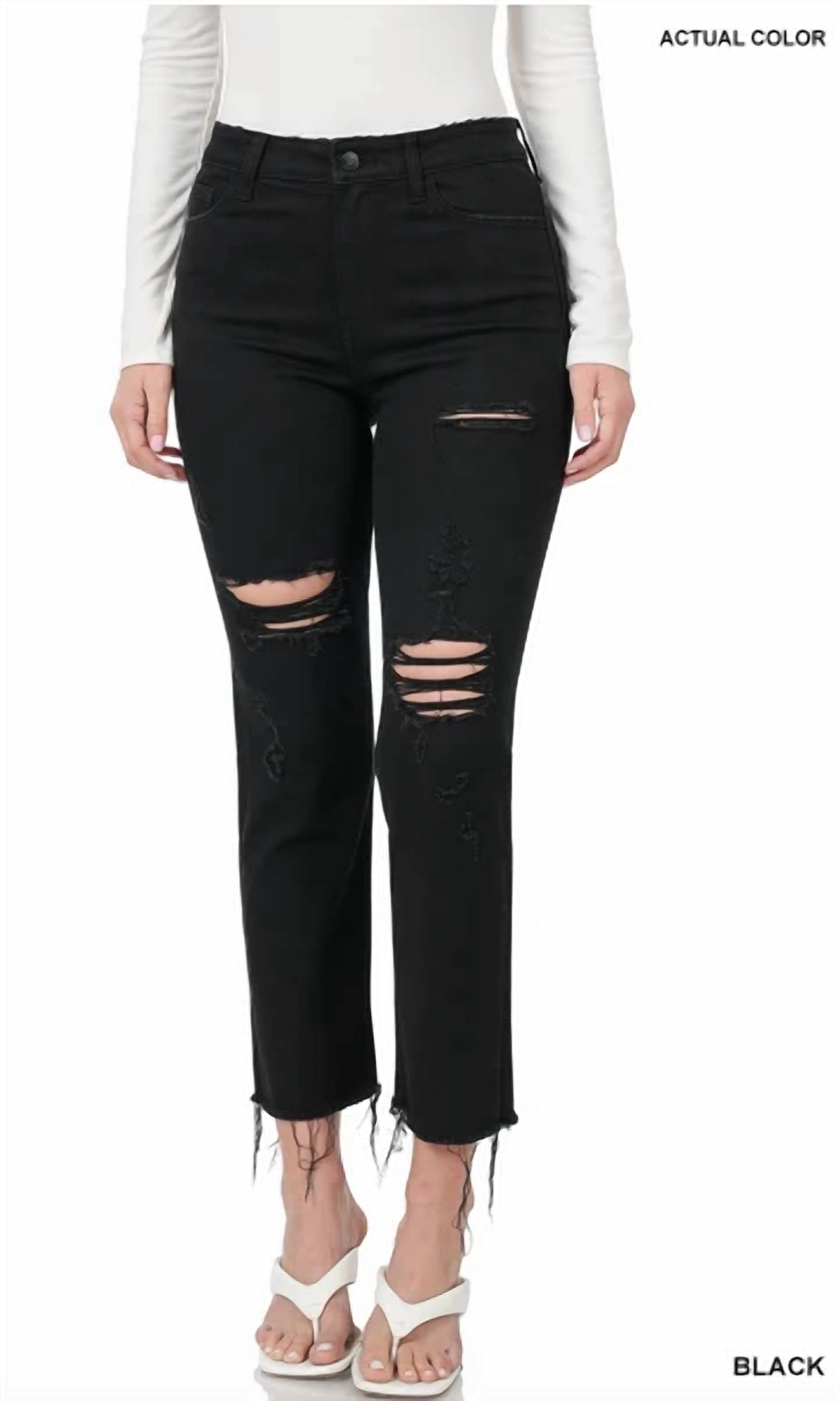 Zenana - Cropped Skinny Jeans