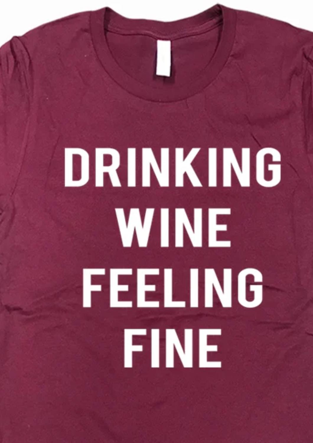 Urban Outfitters - Women's Drinking Wine Feeling Fine Tee