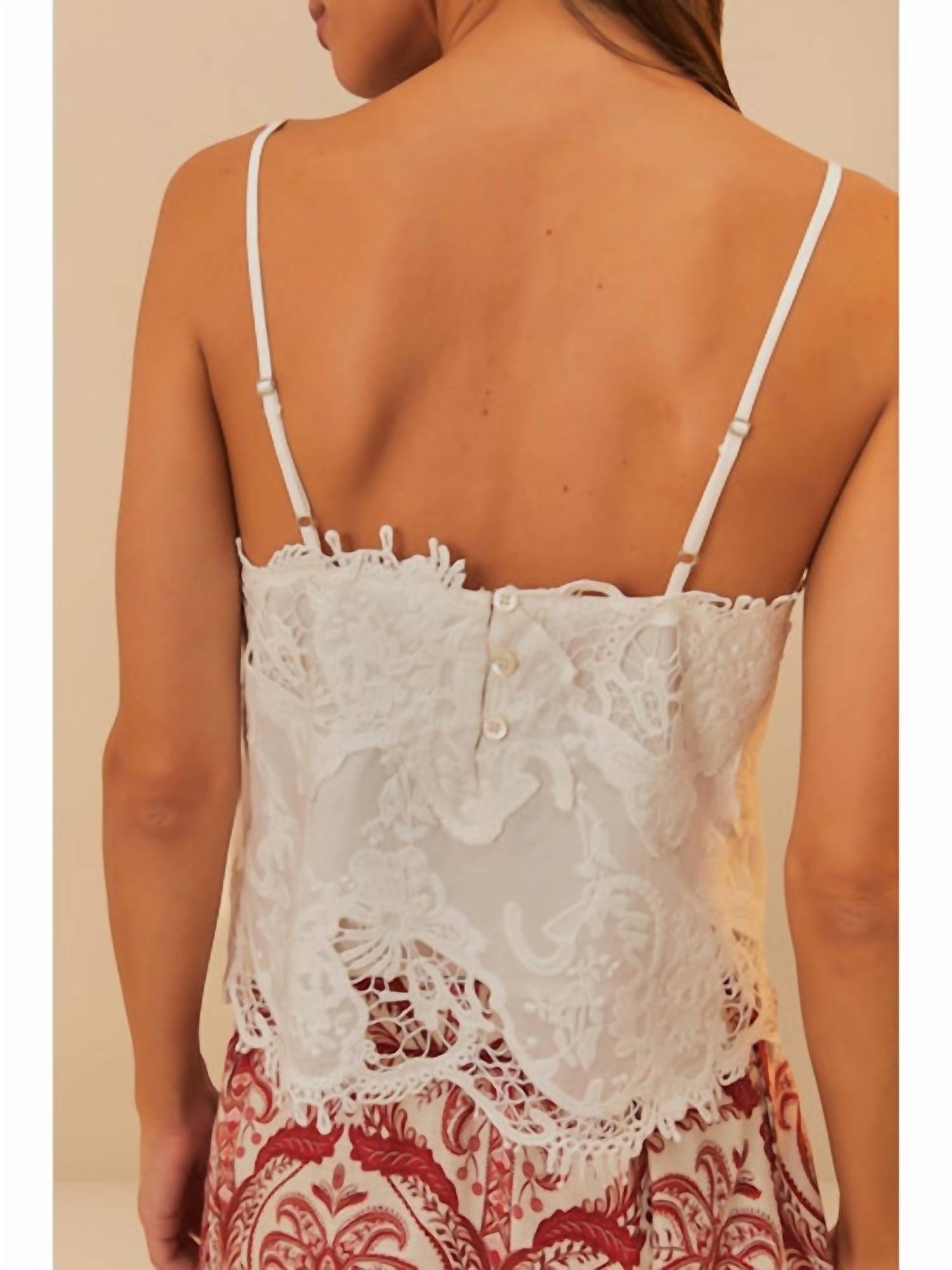 Farm Rio - Sleeveless Lace Top