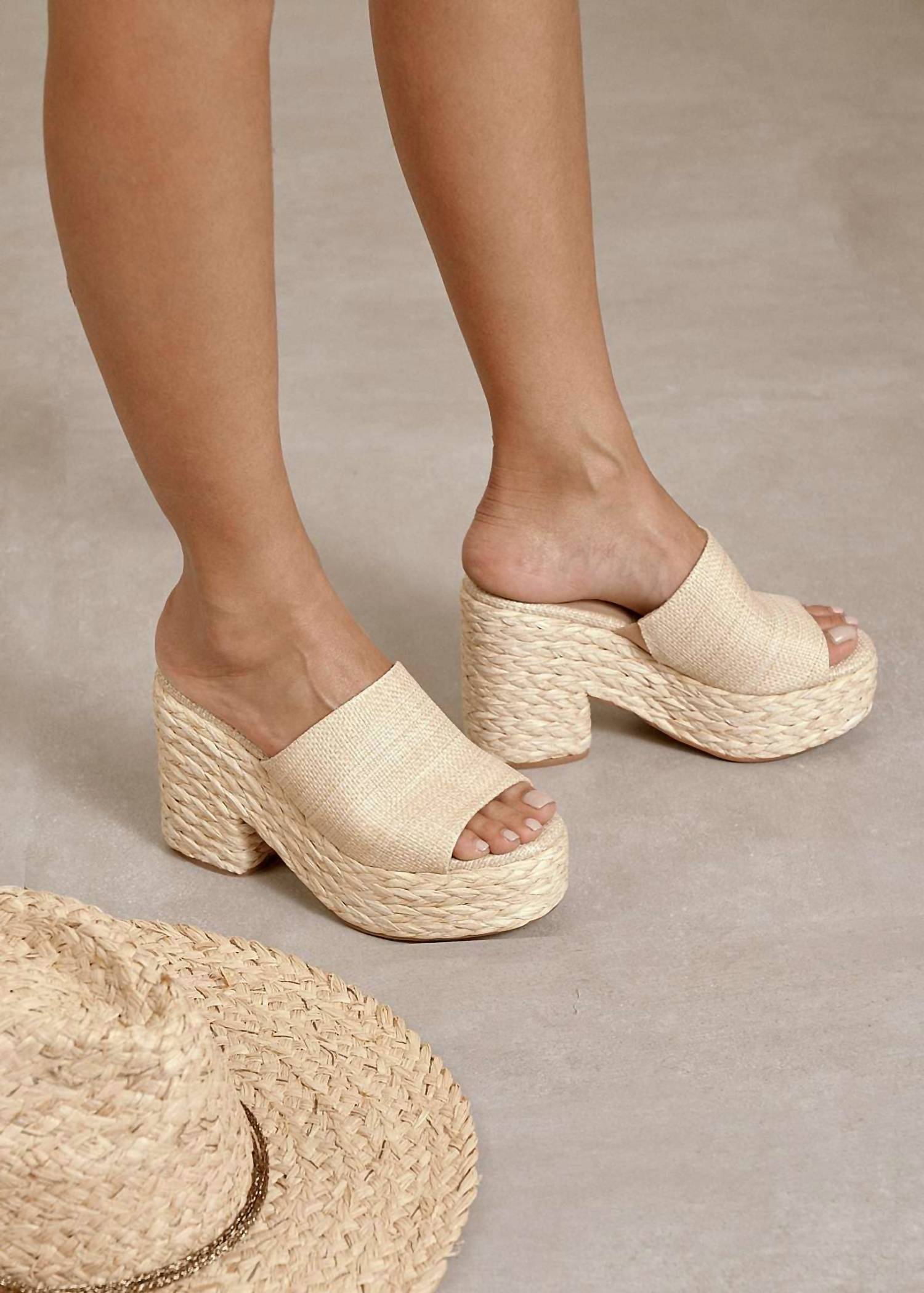 Miracle Miles - Women's Ashlyn Raffia Heel Sandals
