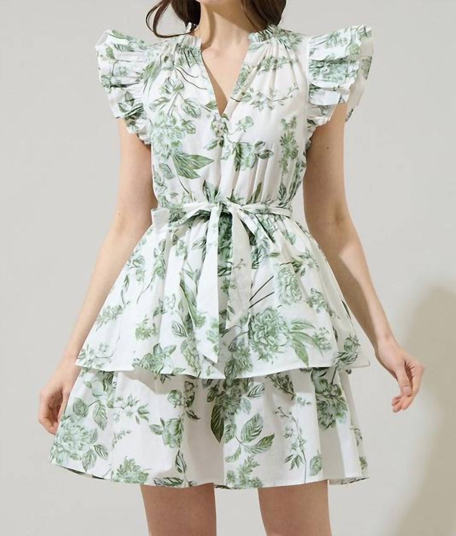 Sugarlips - Floral Marisol Tiered Mini Dress