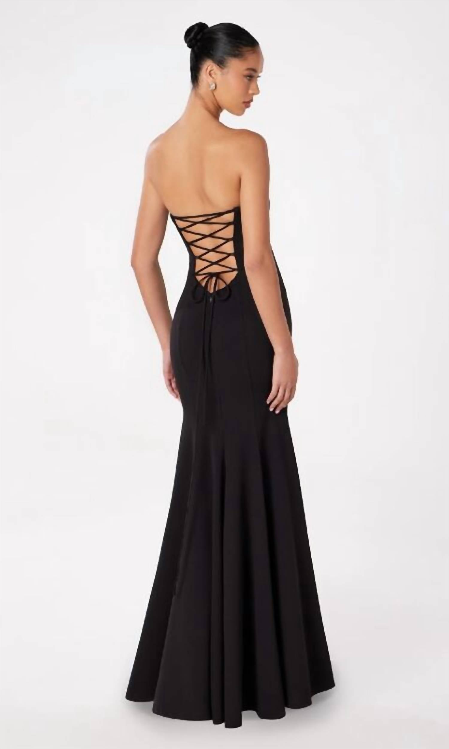 Ladivine Prom Dress in black - women's dress - alternate view
