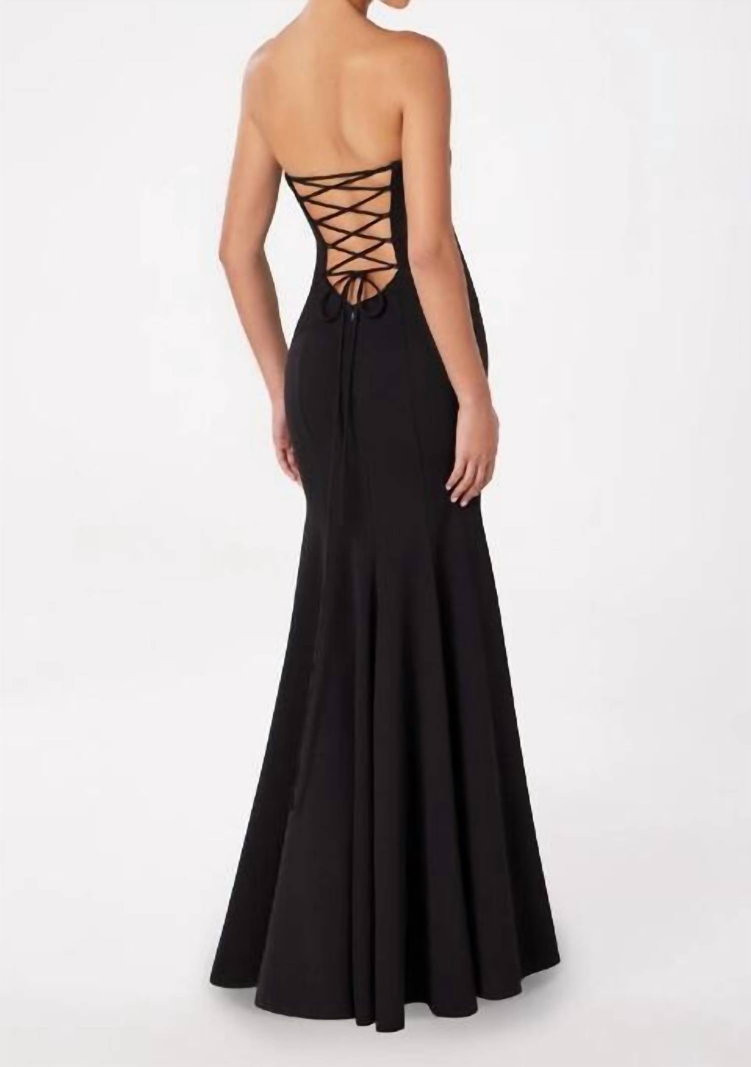 Ladivine Prom Dress in black - women's dress - detail view