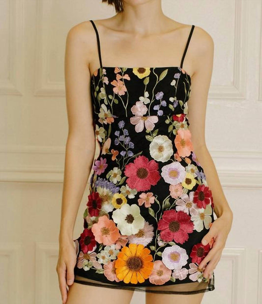 Storia - 3d Flowered Mini Dress