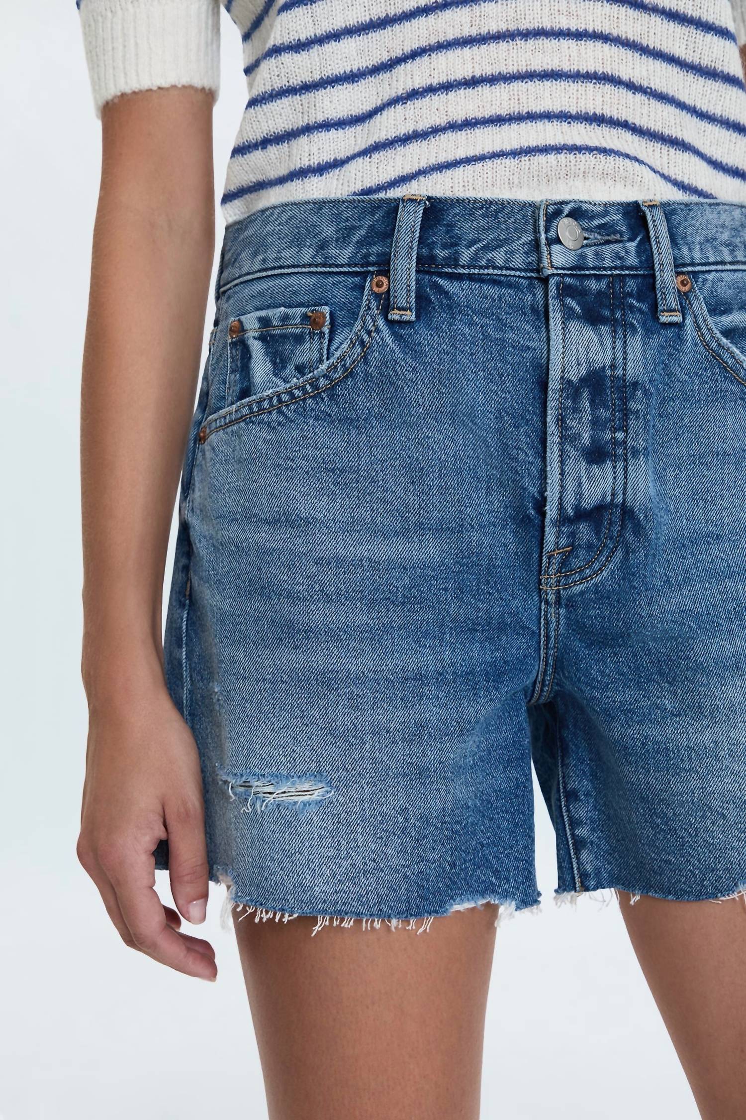 PISTOLA Andie High Rise Vintage Cut Off Short in thesis distressed - women's shorts - view 6