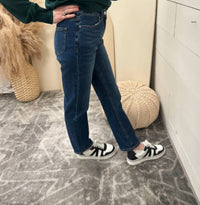 Mica Denim - Super High Wedge Straight Leg