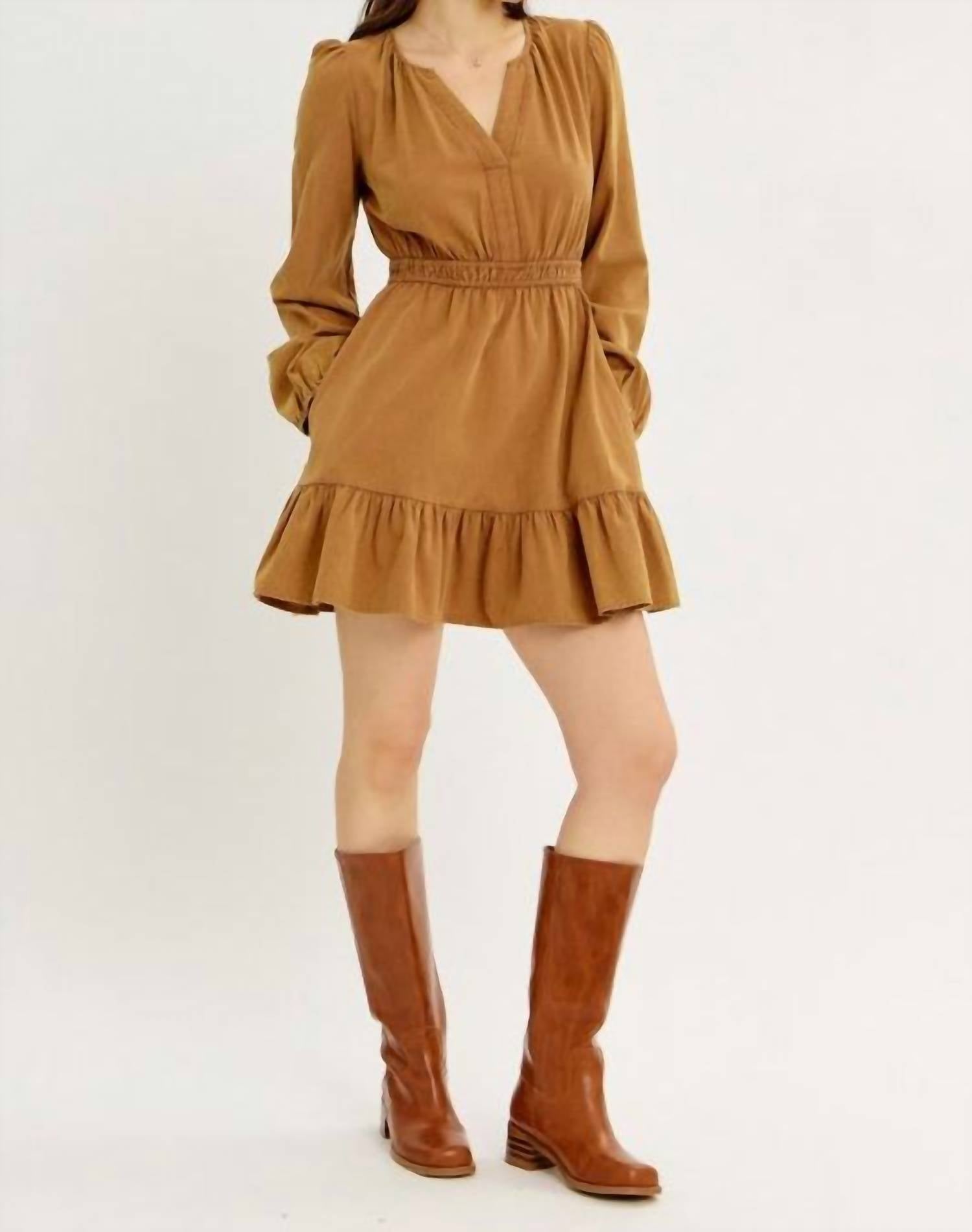 Idem Ditto - Fit And Flare Linen Mini Dress