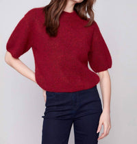 Charlie B - Elbow Sleeve Balloon Shape Sweater