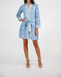 VICTORIA DUNN French Quarters Dress in periwinkle bloom - women's dress