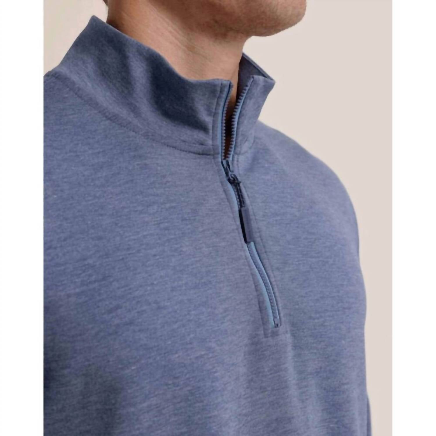 Southern Tide - Whyche Interlock Heather Quarter Zip Pullover