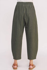 Jade By Jane - High Waisted Pleated Baggy Ankle Length Trousers