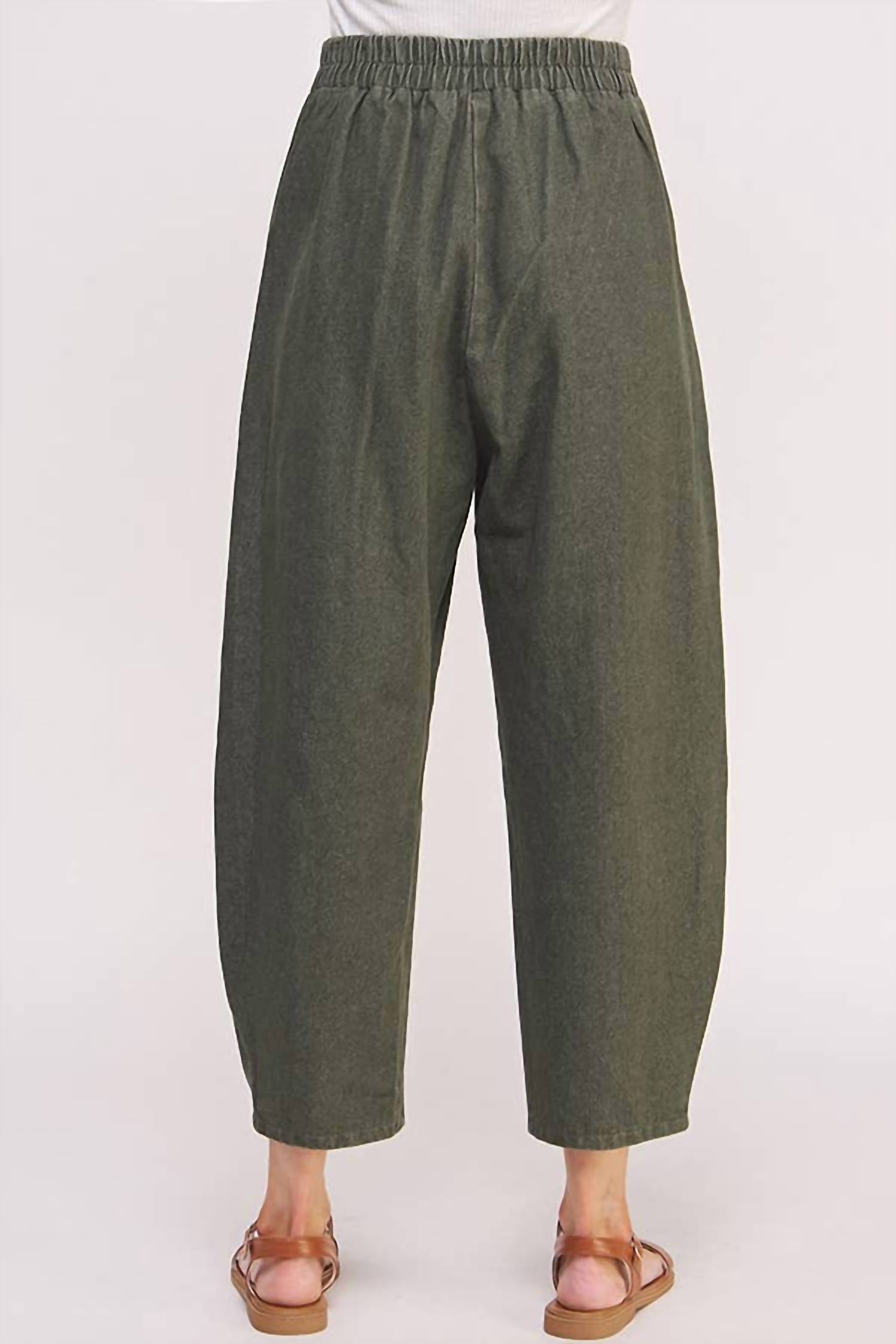 Jade By Jane - High Waisted Pleated Baggy Ankle Length Trousers